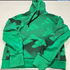 adidas Vibrant Green Patterned Hoodie
